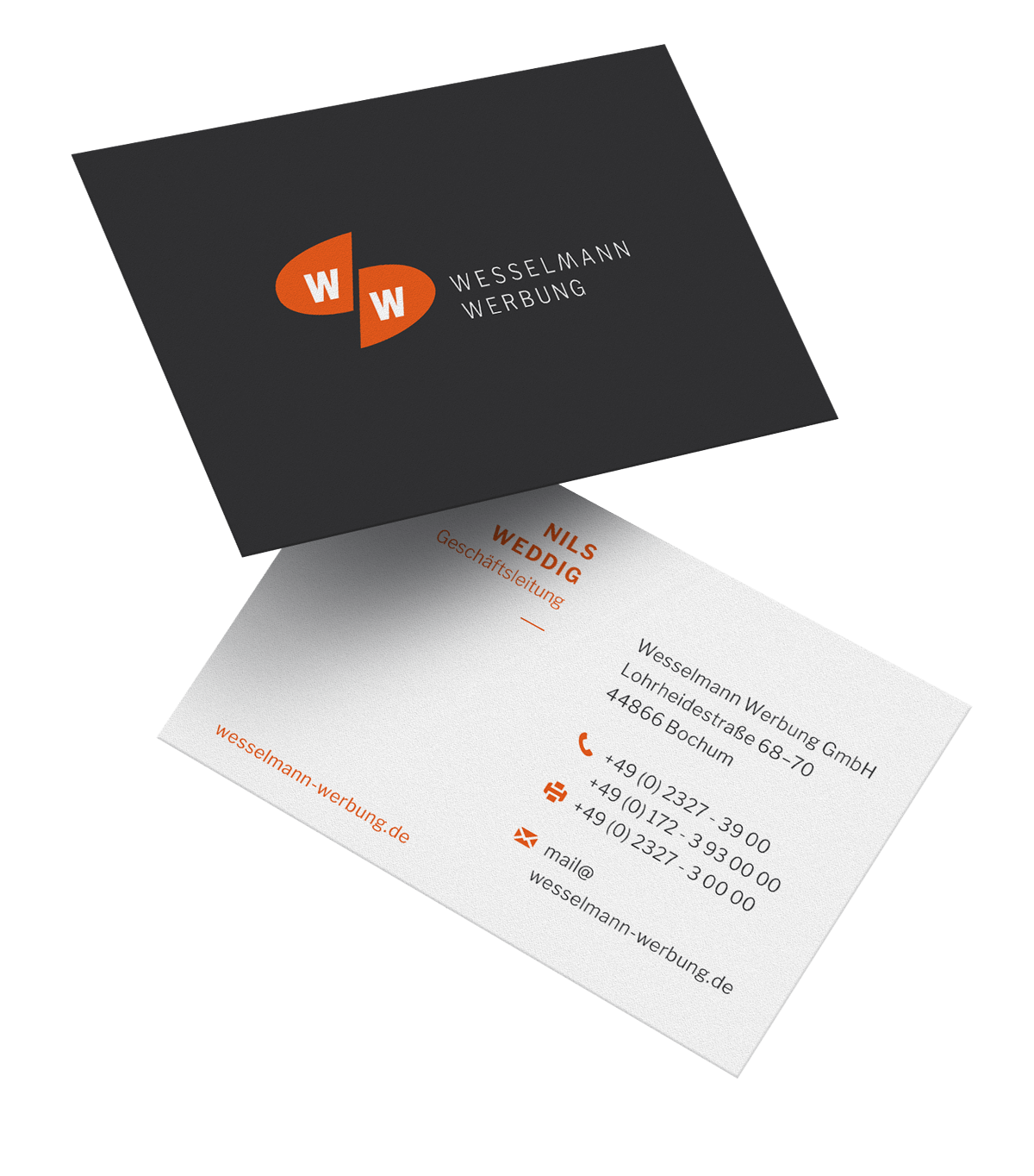 Wesselmann – Werbung – Corporate – Design – Print – Visitenkarte – Markendesign – Anwendung