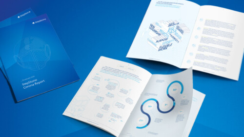 Informationsdesign StepStone Whitepaper – Editorial Design – Cover – Exemplarische Innenseiten