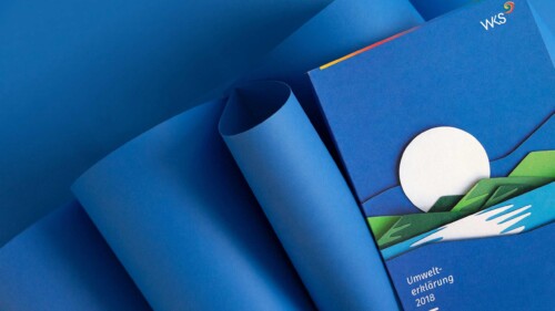 Kreatives Konzept Umwelterklärung – WKS Gruppe – Editorial Design – Umwelterklärung – Vorschau – Cover Papiercollage