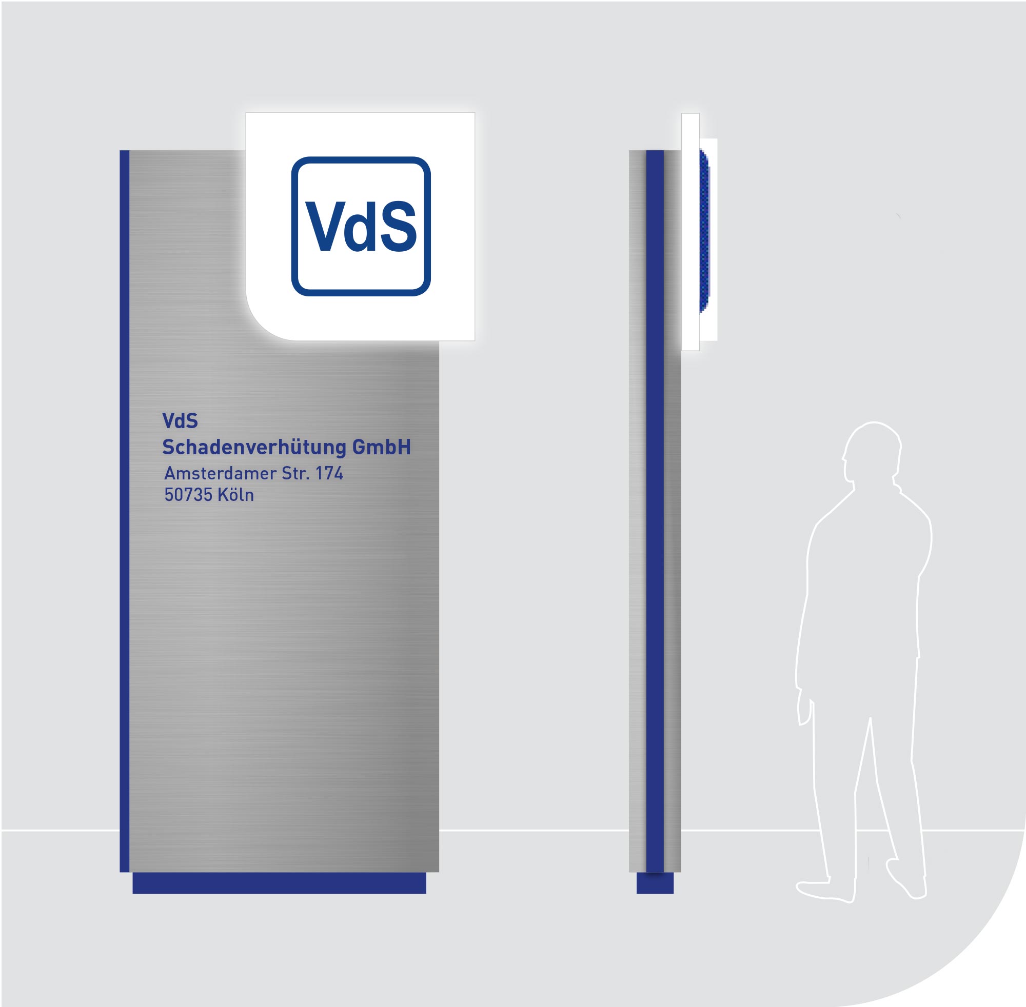 Corporate Design Anwendung – VdS Schadenverhütung – Corporate Branding – Leitsystem – Stehle