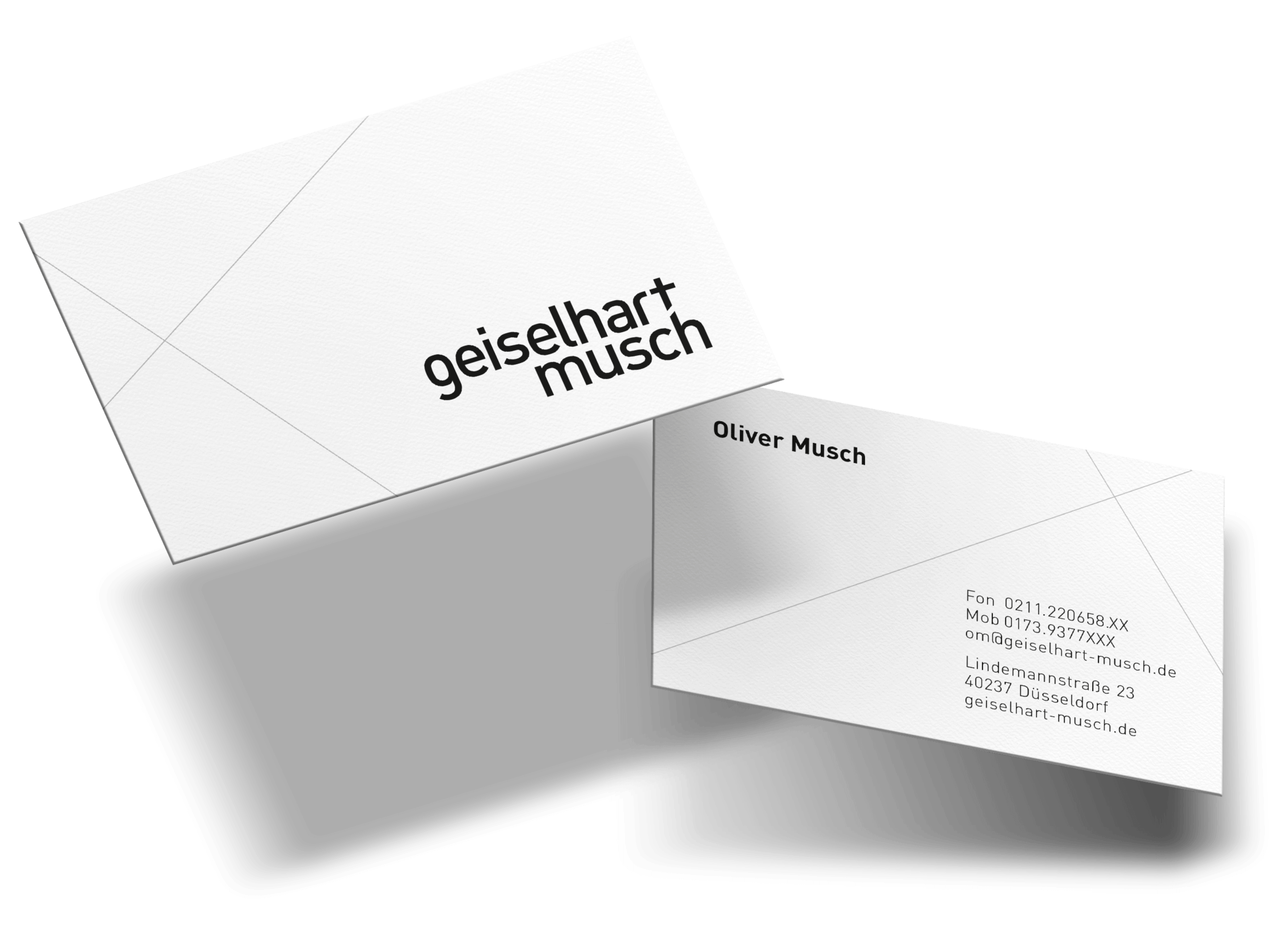 GeiselhartMusch –Visitenkarten – Marken – Redesign Beispiel