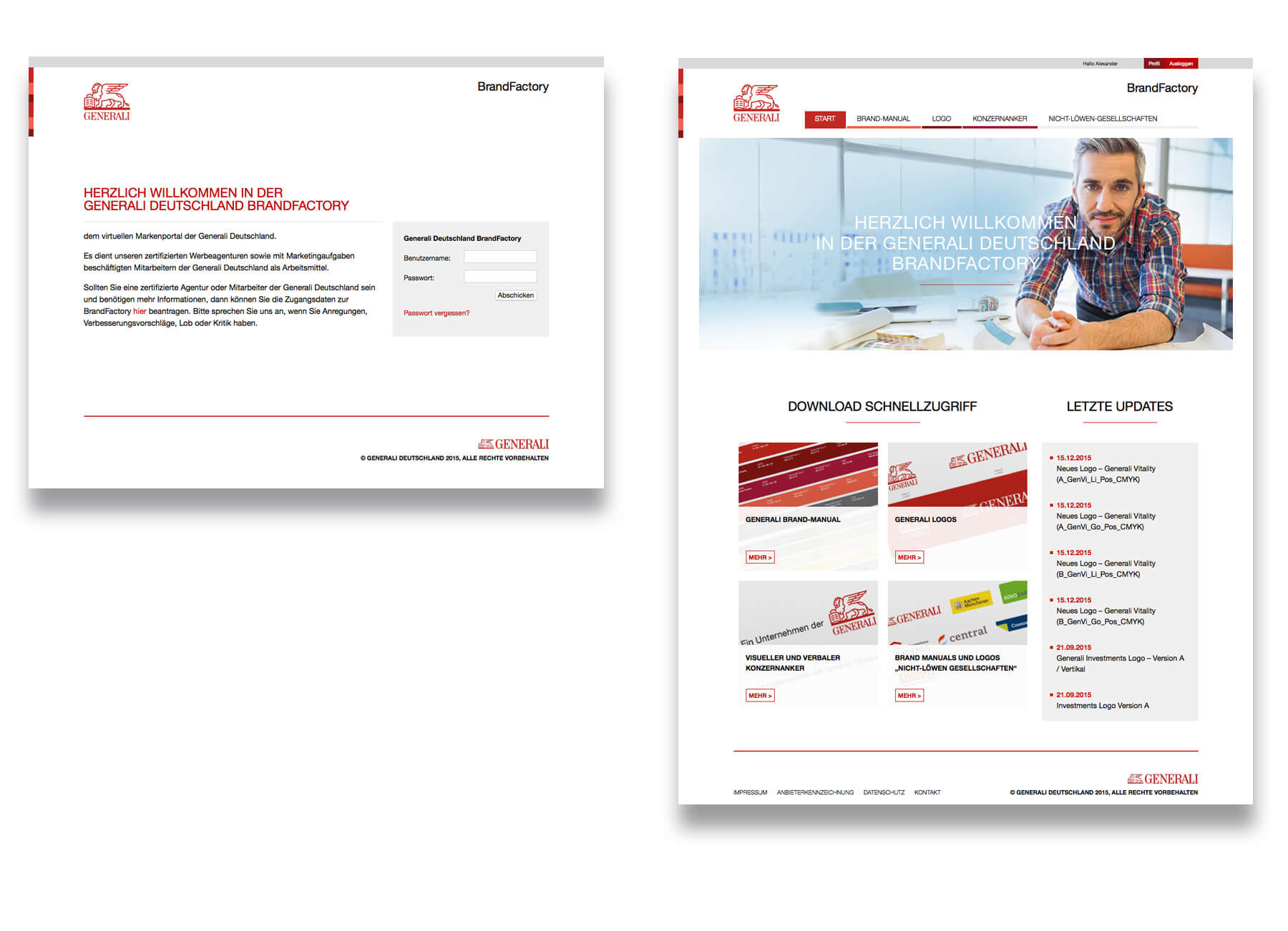 Generali – Brandfactory – Webseite – Startseite – Markenportal