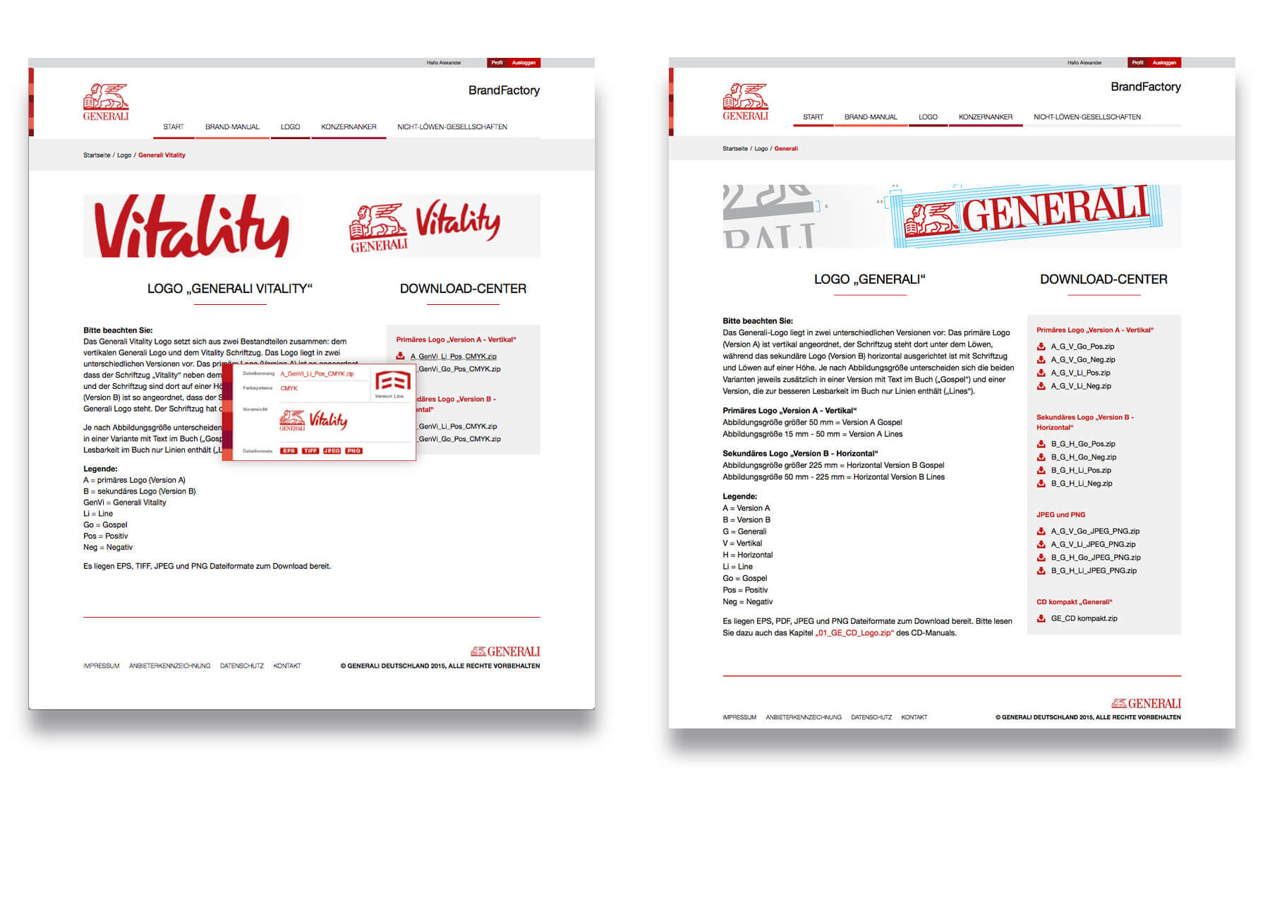 Generali – Brandfactory – Webseite – Unterseite – Markenportal