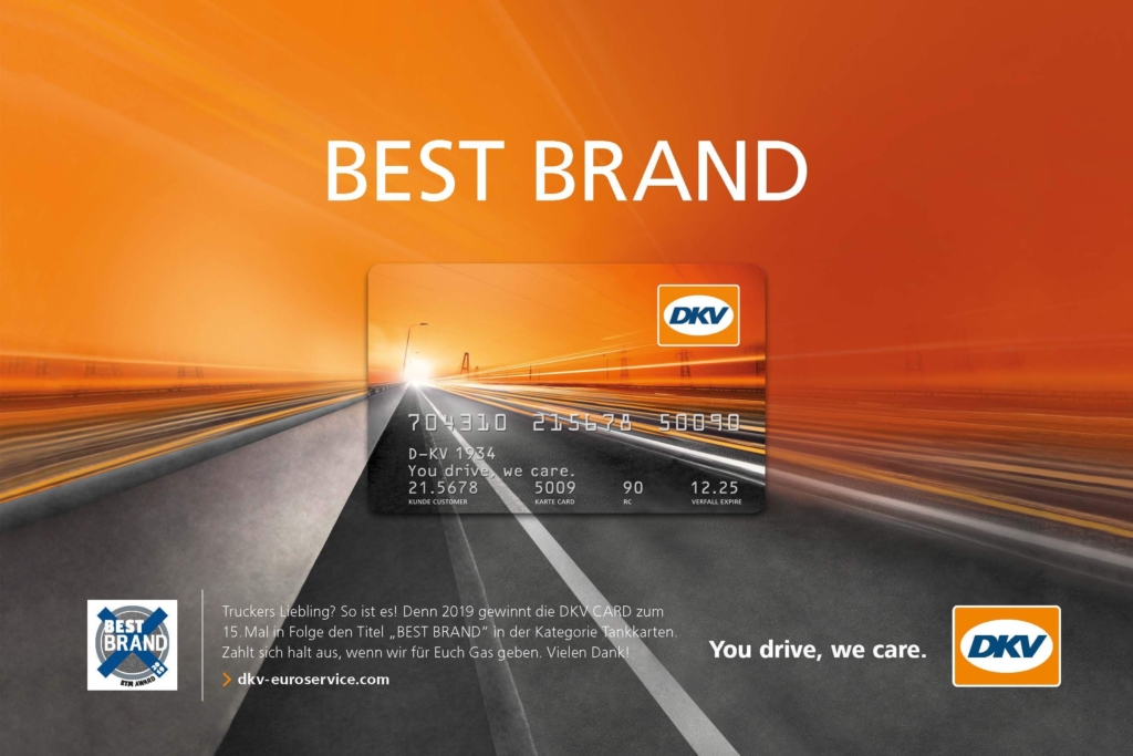 DKV – Markenkommunikation – Tankkarte – Poster – Best Brand – Starke Marke
