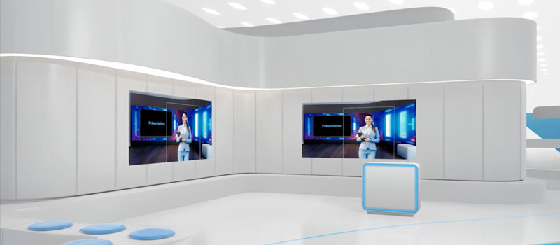 Digitale Corporate Design Lösung – Mobiles 3D Filmstudio – Modulare virtuelle Welten – CRENEO Designagentur Düsseldorf